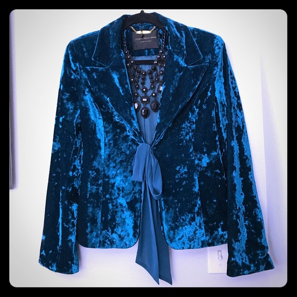 casca Jackets & Blazers - Blue Velvet Blazer